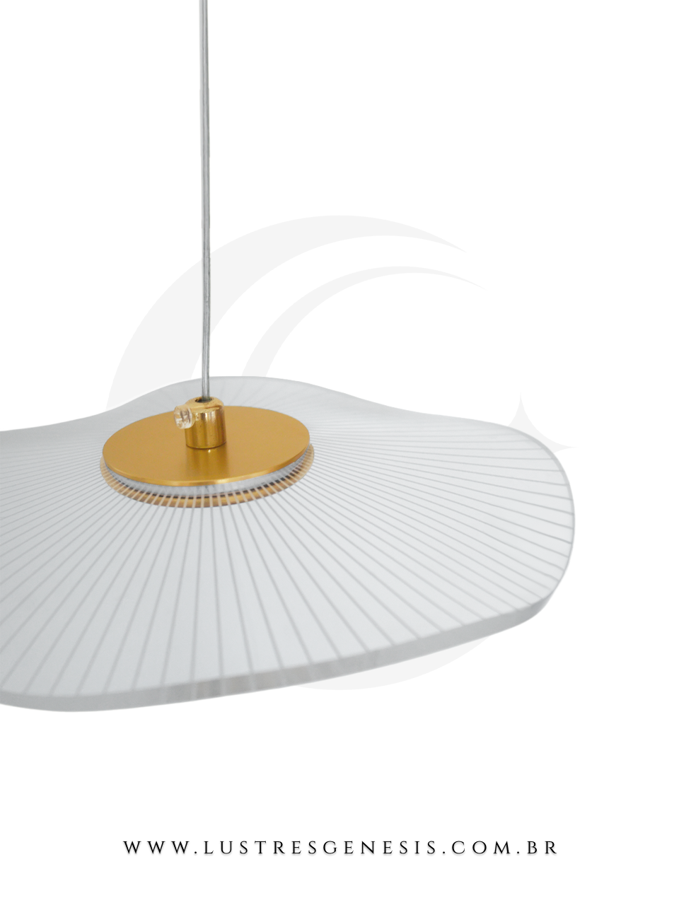 Detalhes do Pendente Moderno de LED Hat Dourado